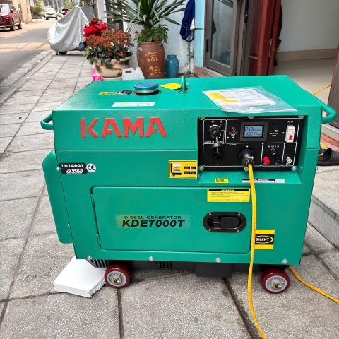 Máy Phát Điện Chạy Dầu 5Kw Kama KDE7000T