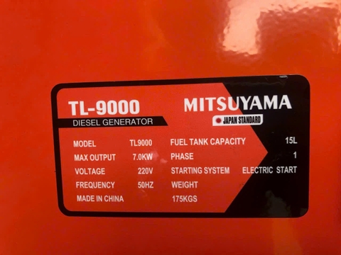 Máy Phát Điện Chạy Dầu 7Kw Mitsuyama TL-9000