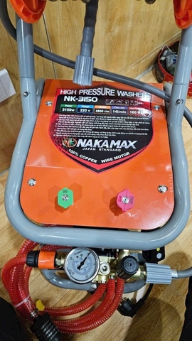 Máy phun xịt áp lực NAKAMAX NK-3150 3150W, RULO CUỘN DÂY