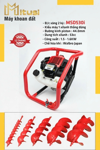 Máy Khoan Đất 2 Thì Mitusi MSD530i