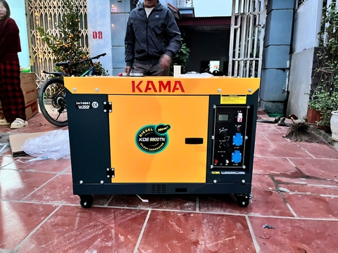 Máy Phát Điện Chạy Dầu 6Kw Kama KDE8800TN Siêu Cách Âm