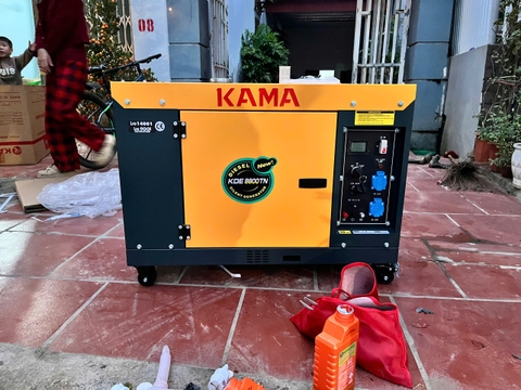 Máy Phát Điện Chạy Dầu 6Kw Kama KDE8800TN Siêu Cách Âm