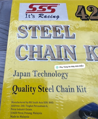 SÊN NHÔNG DĨA SSS 9li DĨA SẮT (SPORT/XIPO/RGV/RGX/SATRIA)