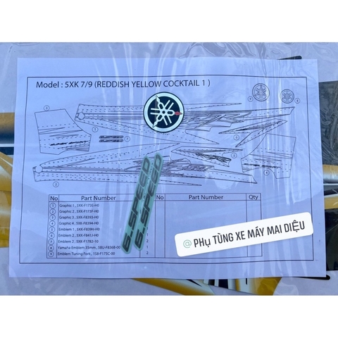 TEM SƯỜN YAZ/YAZ125 ZIN CHÍNH HÃNG YAMAHA