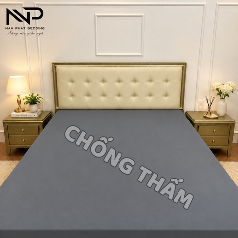 Áo Bọc Nệm Chống Thấm 2 Mặt Có Khóa Kéo Vải Thun Lạnh Cao Cấp