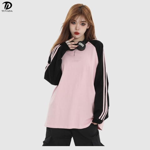 Áo sweater nữ form rộng nỉ bông cao cấp Tuvada - SST67