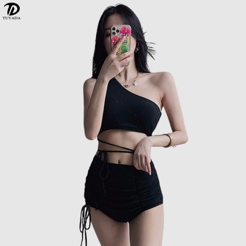 Bikini 1 mảnh khoét eo lệch vai Tuvada - BKE31