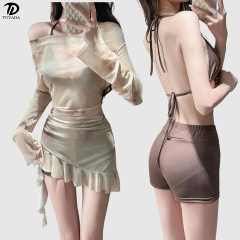 Bikini 2 mảnh kèm áo khoác ngoài kín đáo Tuvada - BLN168