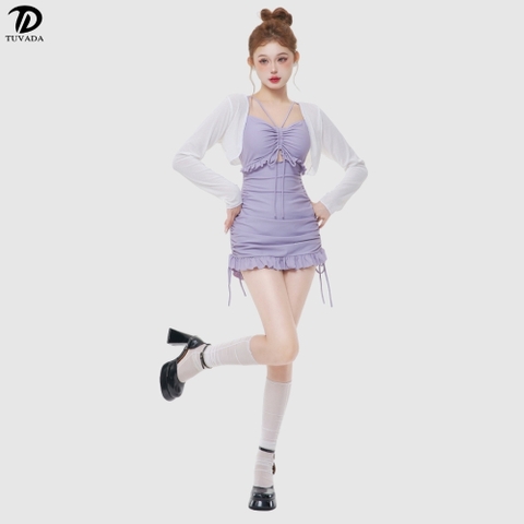 Bikini đi biển dạng váy kèm áo choàng Tuvada - BHT154