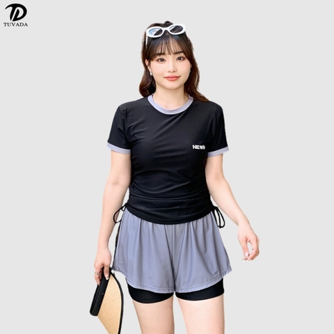 Đồ bơi nữ 2 mảnh bigsize kín đáo Tuvada - BAQ92
