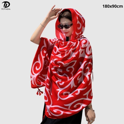 Khăn choàng đi biển Boho chống nắng nhiều màu Tuvada - KBH106