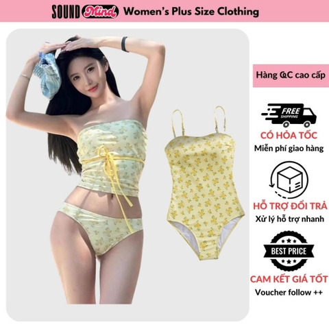 Bikini đi biển cao cấp Sao Ocean, đồ bơi nữ họa tiết hoa 2025 - BHV25