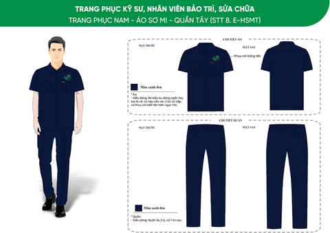 Mẫu Trang Phục Kỹ Sư, Nhân Viên Bảo Trì, Sữa Chữa Trong Bệnh Viện