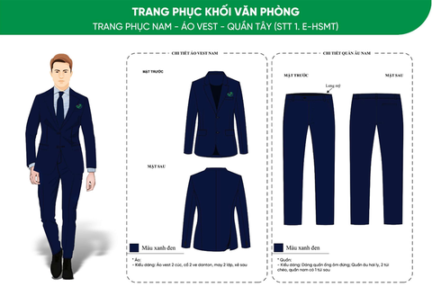 Mẫu áo đồng phục văn phòng Nam
