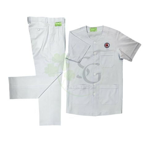 Đồng phục nhân viên dinh dưỡng nam trong bệnh viện