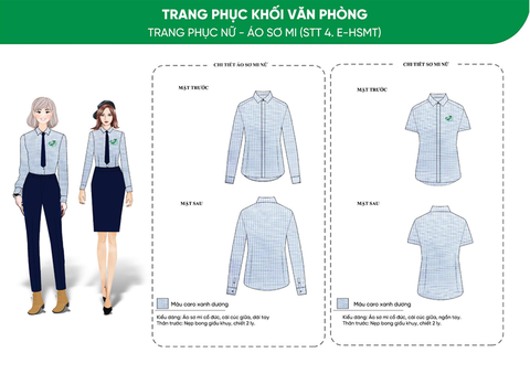 Mẫu Sơ mi đồng phục văn phòng Nữ