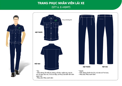 Mẫu Đồng Phục Nhân Viên Lái Xe Trong Bệnh Viện