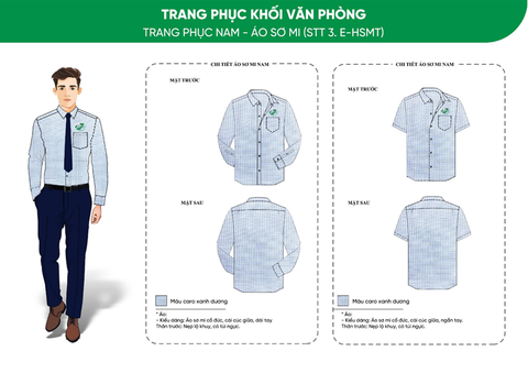 Mẫu Sơ mi đồng phục văn phòng Nam