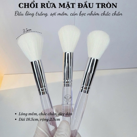 Chổi rửa mặt hỗ trợ tạo bọt chất liệu len lông cừu cao cấp phong cách Hàn Quốc (ảnh thật)