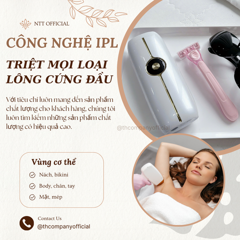 Máy Triệt Lông Mini Có Làm Lạnh Cao Cấp TH COMPANY - Bảo hành 12 tháng