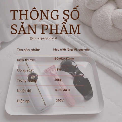 Máy Triệt Lông Mini Có Làm Lạnh Cao Cấp TH COMPANY - Bảo hành 12 tháng