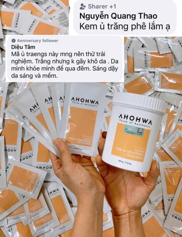 Mặt Nạ Ủ Trắng Ahohwa Brightening Cream Mask - Hàng Công Ty 500g