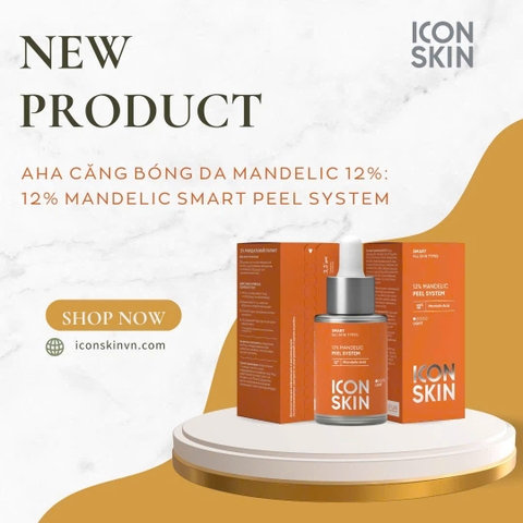 Peel  không bong căng bóng sáng da, thu nhỏ lỗ chân lông Icon Skin Mandelic 12%