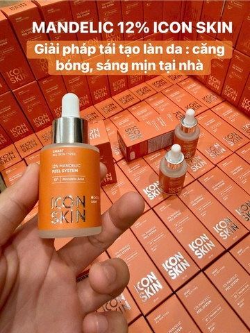 Peel  không bong căng bóng sáng da, thu nhỏ lỗ chân lông Icon Skin Mandelic 12%