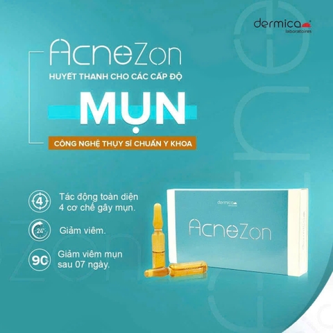 𝐀𝐂𝐍𝐄𝐙𝐎𝐍-𝐃𝐄𝐑𝐌𝐈𝐂𝐀 𝐡𝐮𝐲ế𝐭 𝐭𝐡𝐚𝐧𝐡 hiệu quả trong 24h giúp giảm 70% mụn sưng viêm