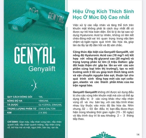 GENYALIFT – FILLER CĂNG BÓNG TRẺ HÓA DA CAO CẤP TỪ THỤY SĨ