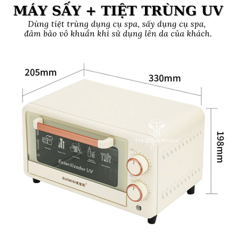Tủ sấy tiệt trùng UV THCOMPANY dùng cho spa, thẩm mỹ viện, tiệt trùng dụng cụ