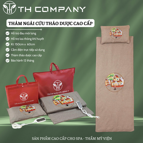 Thảm ngải cứu Đông y THCOMPANY hỗ trợ tăng cường tuần hoàn máu,giảm đau mỏi xương khớp