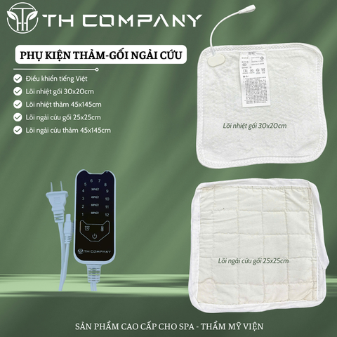 Phụ kiện thảm ngải cứu và gối ngải cứu thảo dược TH COMPANY