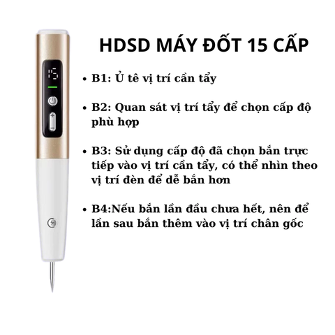 Máy Tẩy Nốt Ruồi TH COMPANY máy cầm tay 15 cấp độ - bảo hành 6 tháng