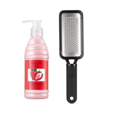 Bàn chà gót chân chất liệu inox TH COMPANY có kem dưỡng massage chân