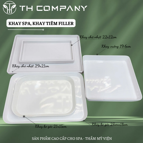 Khay đựng dụng cụ spa TH COMPANY chất liệu nhựa cao cấp phong cách Hàn Quốc