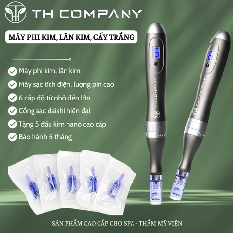 Máy phi kim TH COMPANY cao cấp thế hệ mới, Máy pen phi kim, máy pen cấy tảo công nghệ mới