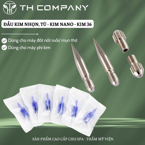 Đầu kim đốt nốt ruồi, kim nano, kim 36 cao cấp dùng cho máy phi kim, máy pen TH