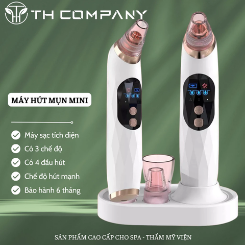 Máy hút mụn mini TH COMPANY bản mới 2024 dùng hút sợi bã nhờn, mụn cám, làm sạch da mặt