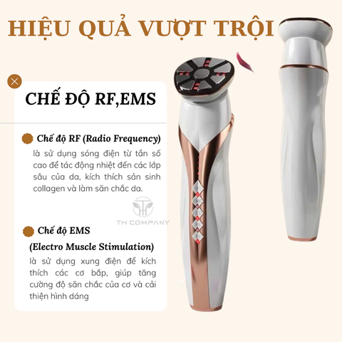 Máy chăm sóc da nâng cơ mặt TH COMPANY công nghệ RF, EMS massage mặt dụng cụ làm đẹp công nghệ cao