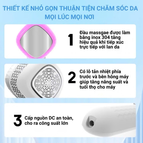 Máy đẩy tinh chất, máy điện di nóng lạnh mini TH COMPANY giúp đầy tinh chất, thu nhỏ lỗ chân lông