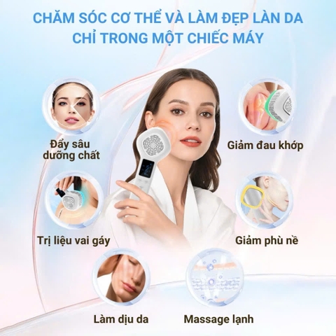 Máy đẩy tinh chất, máy điện di nóng lạnh mini TH COMPANY giúp đầy tinh chất, thu nhỏ lỗ chân lông