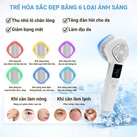 Máy đẩy tinh chất, máy điện di nóng lạnh mini TH COMPANY giúp đầy tinh chất, thu nhỏ lỗ chân lông