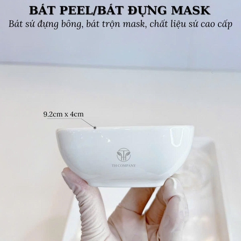 Bát đựng peel da chất liệu sứ TH COMPANY dùng làm chén đựng peel da phong cách Hàn Quốc