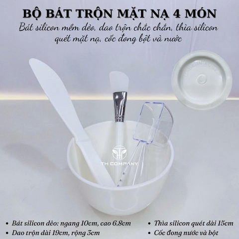 Bát Trộn Mặt Nạ Hàn Quốc Dẻo Chổi Đắp Cốc Đong Mặt Nạ Đẹp Sang Trọng - TH COMPANY