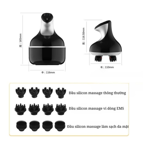 Máy Massage Đầu Mini 4 Chân TH COMPANY, Mát Xa Đầu Giúp Giảm Stress, Thư Giãn Gội Đầu Dưỡng Sinh