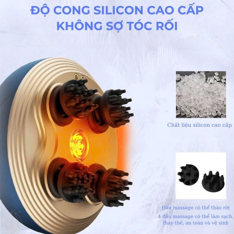 Máy Massage Đầu Mini 4 Chân TH COMPANY, Mát Xa Đầu Giúp Giảm Stress, Thư Giãn Gội Đầu Dưỡng Sinh
