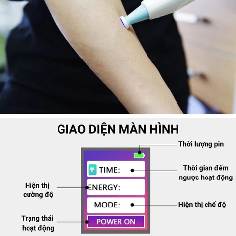 Máy Plasma Nhấn Mí TH COMPANY, Máy Đốt Nốt Ruồi Mụn Thịt Nám Tàn Nhang Có Tích Điện