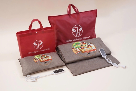 Phụ kiện thảm ngải cứu và gối ngải cứu thảo dược TH COMPANY