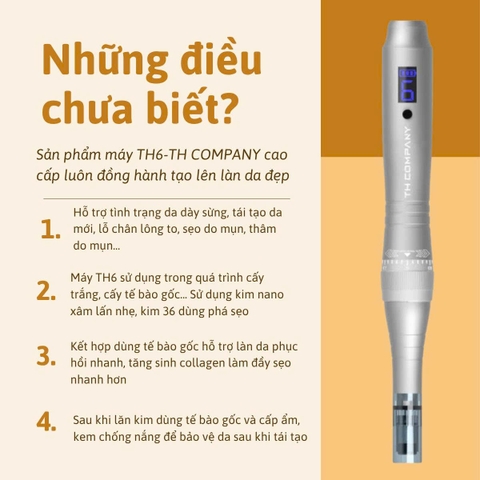 Máy phi kim TH COMPANY cao cấp thế hệ mới, Máy pen phi kim, máy pen cấy tảo công nghệ mới